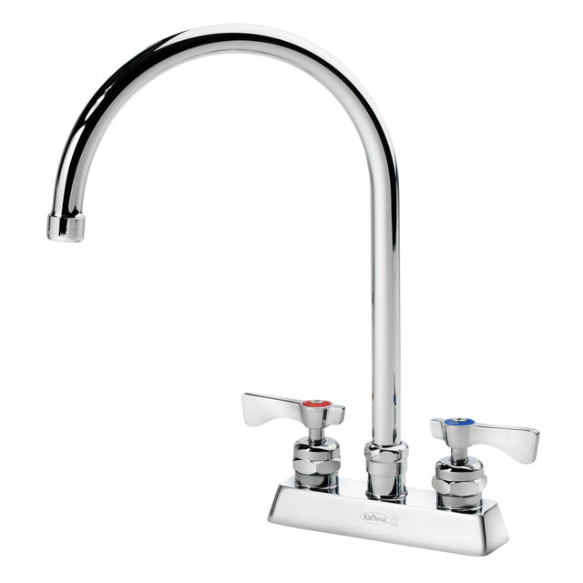 Krowne Metal 15-302L Royal Series 4" Center Deck Mount Faucet with 8-1/2" Gooseneck Spout