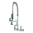 Krowne Metal 18-706L Royal Series 8" Center Wall Mount Space Saver Pre-Rinse with Add-On Faucet and 6" Spout