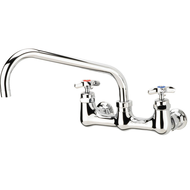 Krowne Metal 18-812L Royal Series 3/4" Full Flow Wall Mount Faucet with 12" Spout