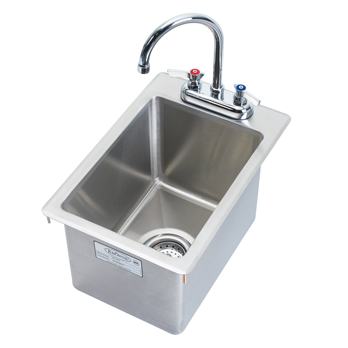 Krowne Metal HS-1419 - 12" x 18" Drop-In Hand Sink