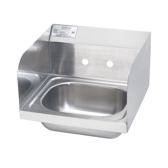 Krowne Metal HS-26L - 16" Hand Sink with Side Splashes