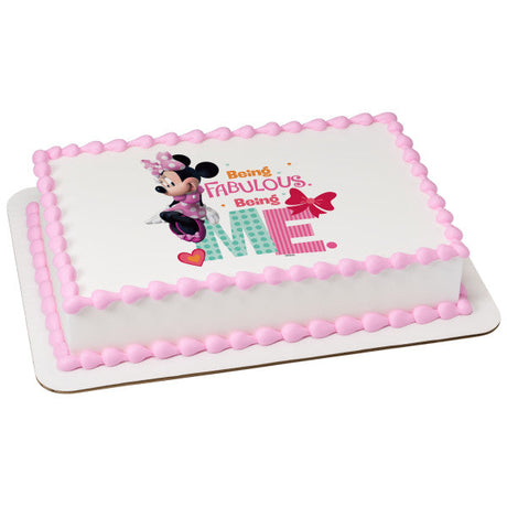 Minnie Being Me Edible Cake Image PhotoCake®