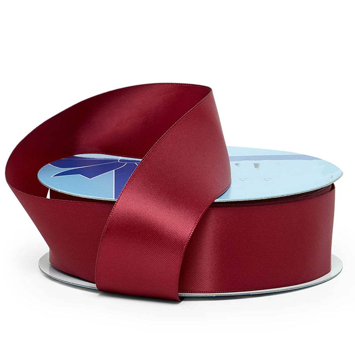 Solid Satin Ribbon for DIY Flower Decor 1 1/2 '' X 50 yd Double Faced 1 / roll Garnet