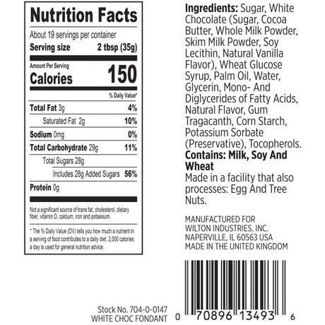 Wilton White Chocolate-Flavored Fondant for Cake Decorating, 24 oz.