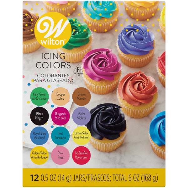 Wilton Edible Gel Food Coloring Set – 12 Piece – 6 oz.
