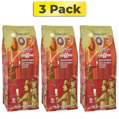 Trader Joe's Ground Coffee Variety Bundle - Regular & Dark Roast, 14 oz