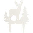 Deer and Pine Trees Gum Paste Layon Cake Topper Christmas Hunter Buck Trees - set of 6