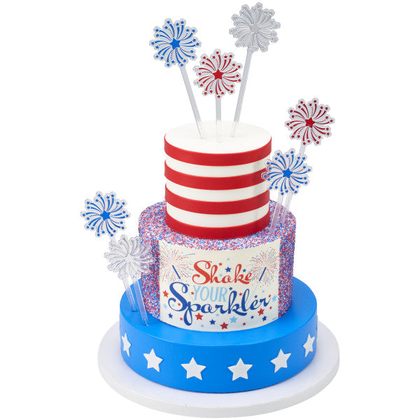 Fireworks Skewer themed Cupcake Cake Decorating pics 36 set