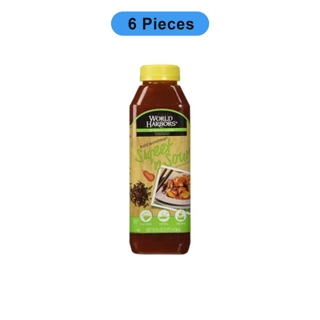 WORLD HARBORS SWEET & SOUR SAUCE & MARINADE 16 OZ BOTTLE