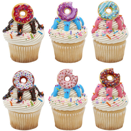 Donut Cupcake Rings, Cake Toppers Sweet One 144 rings