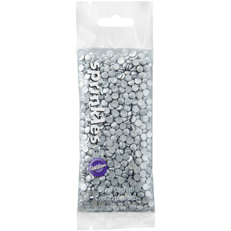 Wilton Silver Confetti Sprinkles – 1.1 oz.