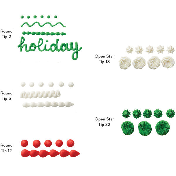 Wilton Christmas Cookie Bottle and Tips Decorating Set, 18-Piece Set