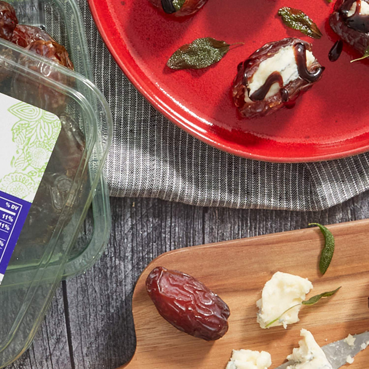 Sweet Dates Filled with Creamy Blue Cheese