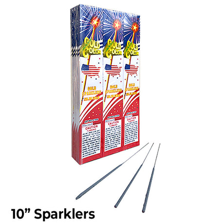Gold Sparklers 10 Inch Pack