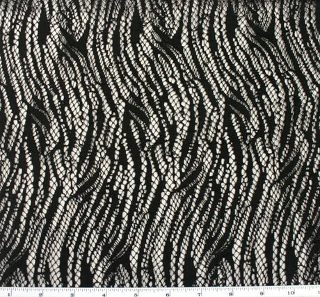 Lace 1D357 Black Polyester Spandex Fabric - Black Solid Lace, 58/60" Width (1 Yard)