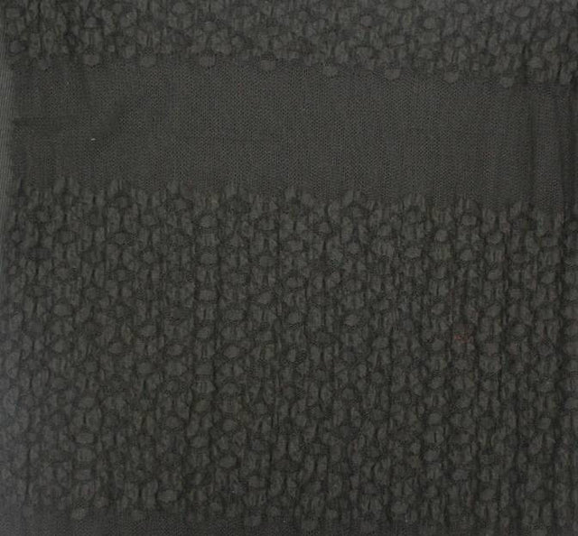 Lace 1D438 Black Nylon Cotton Spandex Fabric - Black, Lace, 54/56" Width (1 Yard)