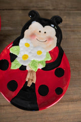 Dolomite Ladybug Serving Plate Set of 2