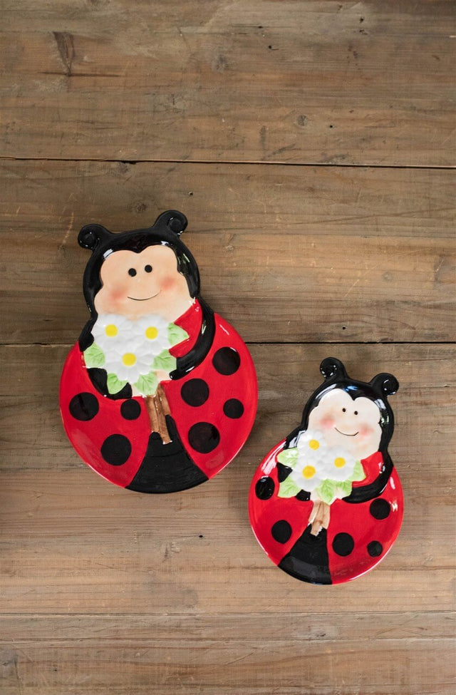 Dolomite Ladybug Serving Plate - Set of 2
