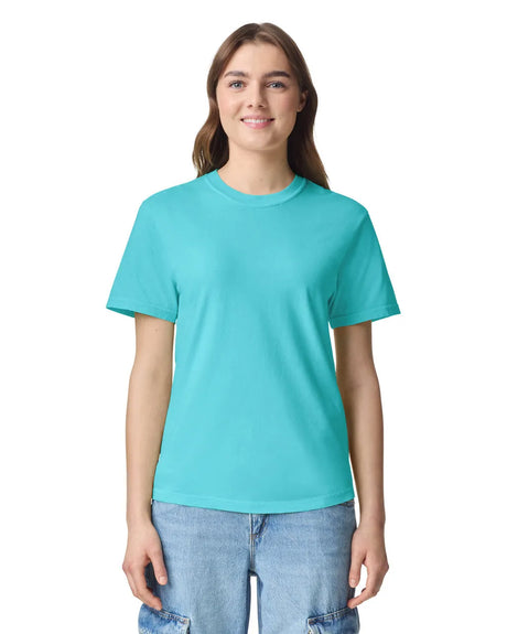 Comfort Colors 1717 Adult Tee Cotton Fabric - Lagoon Blue, Semi-Fitted, 4.5 Oz/Yd², 90% Ring Spun Cotton / 10% Polyester (1 Unit)