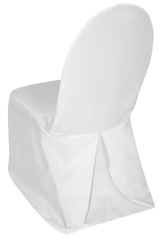 Lamour Satin Banquet Chair Cover White