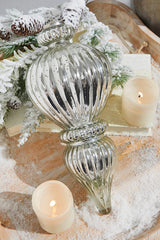 12" Lantern Antique Mercury Glass Ornament