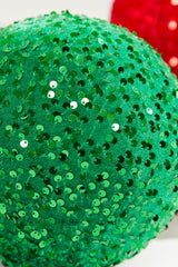 8 Inch Sequin Ball Ornament - Green