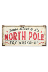 22" x 48" North Pole Metal Framed Wall Decor