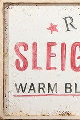 24" x 48" Sleigh Rides Metal Wall Decor