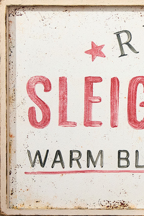 24" x 48" Sleigh Rides Metal Wall Decor
