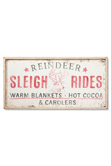 24" x 48" Sleigh Rides Metal Wall Decor