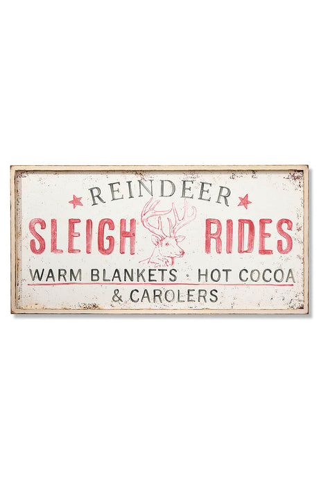 24" x 48" Sleigh Rides Metal Wall Decor