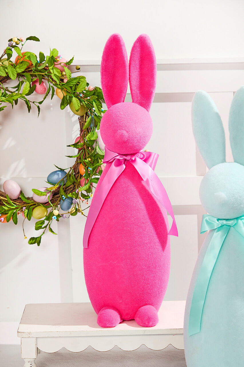 26" Large Flocked Easter Bunnies
