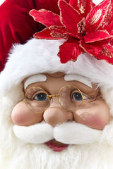 26" Velvet Santa Bust Wall Hanging