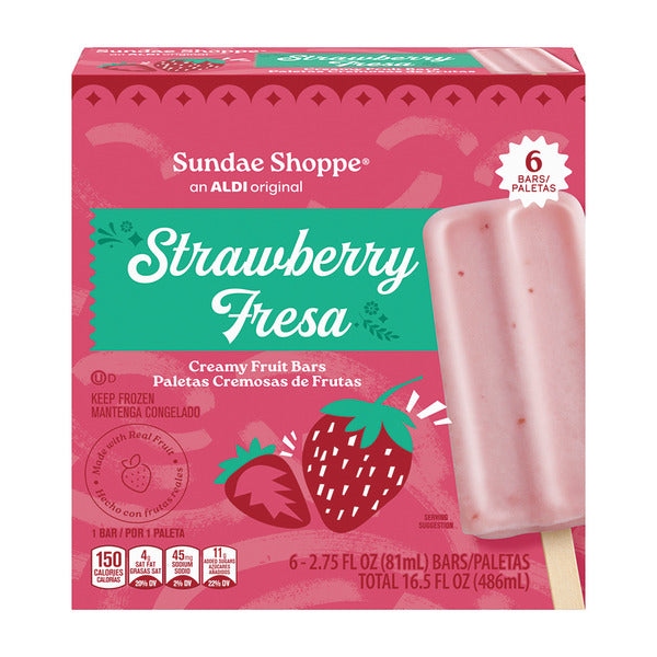 Sundae Shoppe Strawberry Creamy Fruit Bar