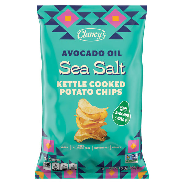 Clancy's Gluten Free Sea Salt Avocado Oil Kettle Cooked Potato Chips, 5 oz