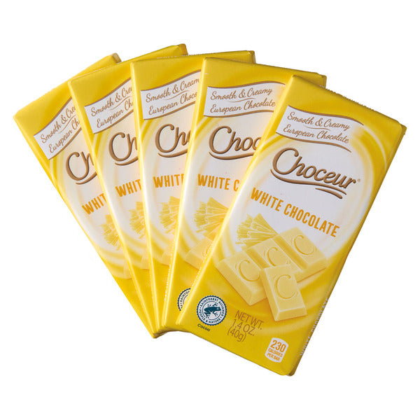Choceur White Chocoalte Mini Chocolate Bars, 5 pack