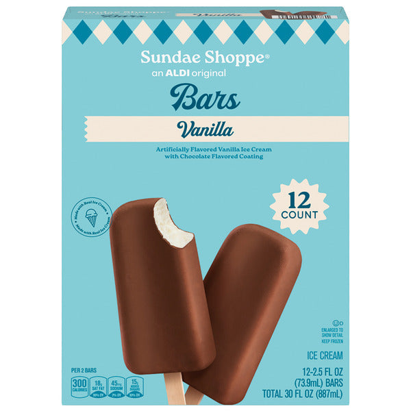 Sundae Shoppe Ice Cream Bars, 12 count
