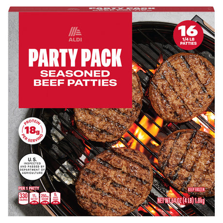 ALDI Party Pack Seasoned Beef Patties