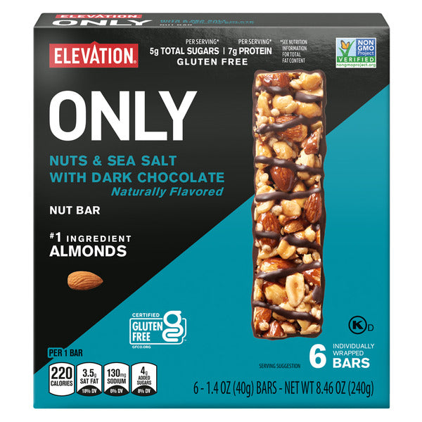 Elevation Dark Chocolate Nuts & Sea Salt Fruit and Nut Bar