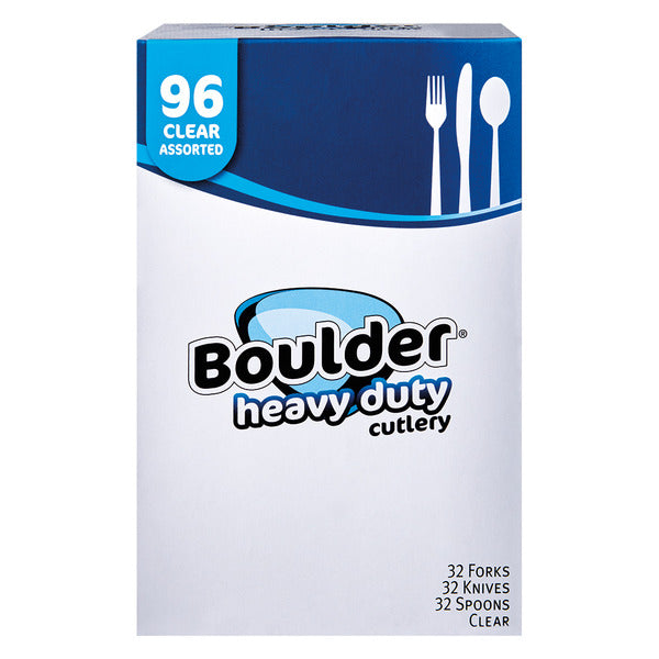 Boulder Heavy Duty Clear Plastic Assorted Cutlery