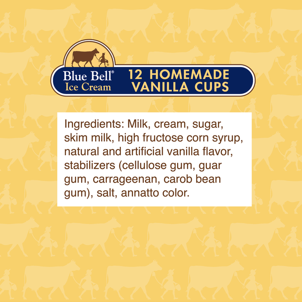 Blue Bell Vanilla/Chocolate Cups
