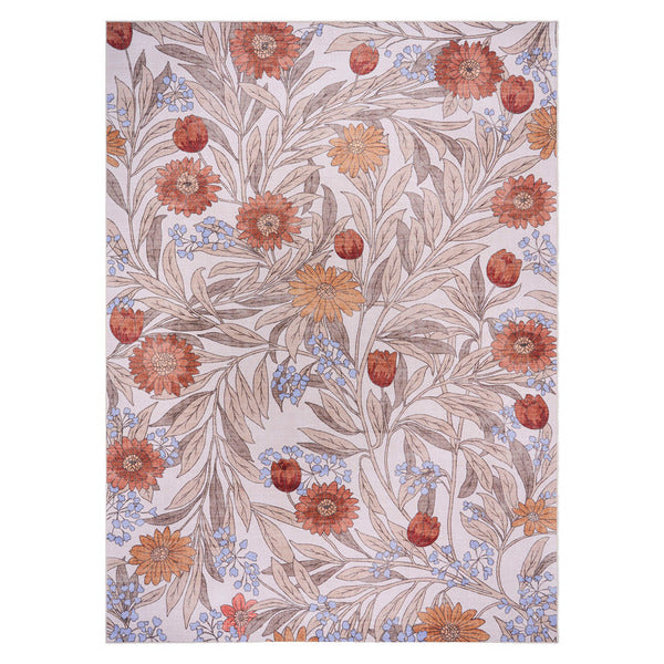 Kirkton House Beige Botanical Crystal Print Area Rug - 6' X 9'