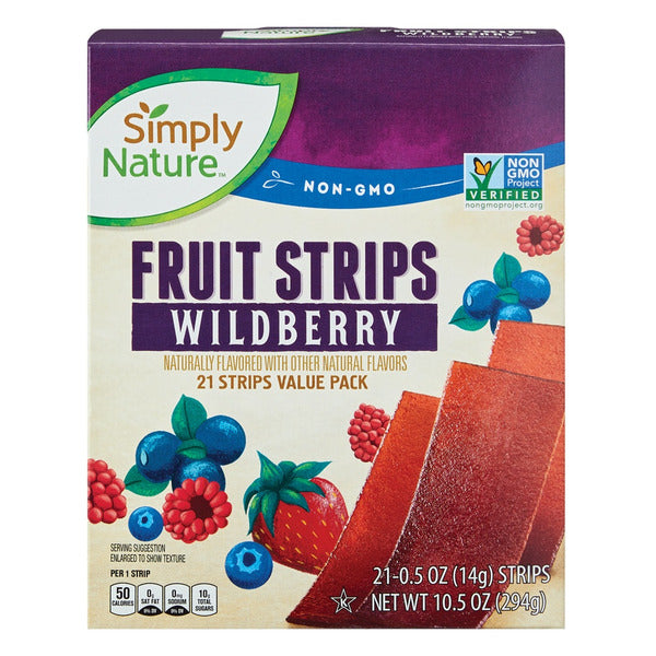 Simply Nature Wildberry Fruit Strips, 21 count