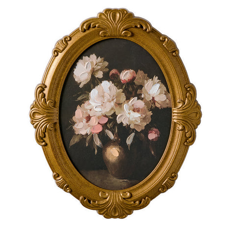 Kirkton House Floral Oval Frame Art