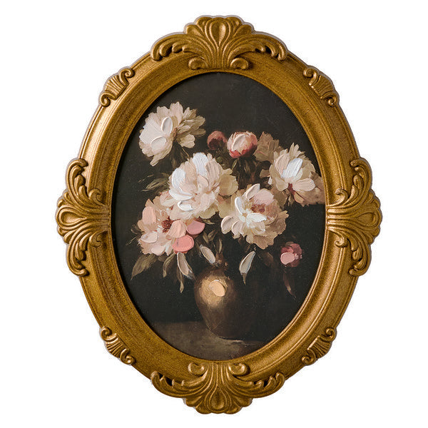 Kirkton House Floral Oval Frame Art