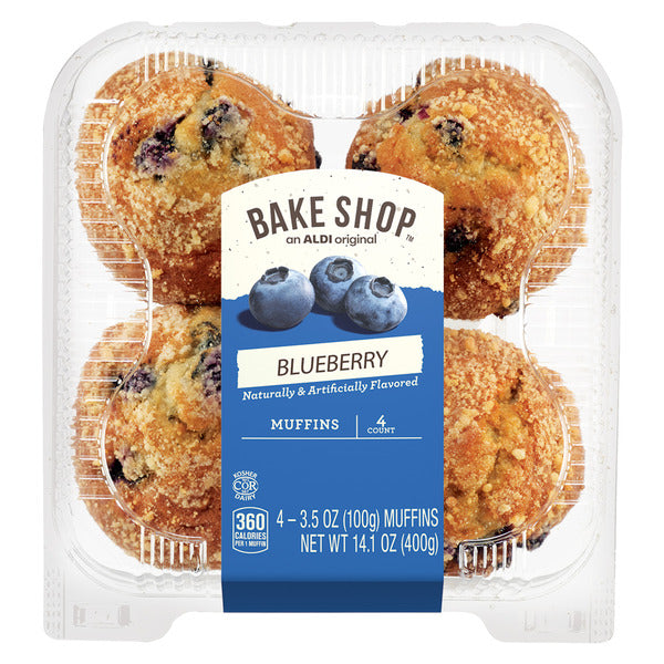 Bake Shop Blueberry Muffins - 4 Count
