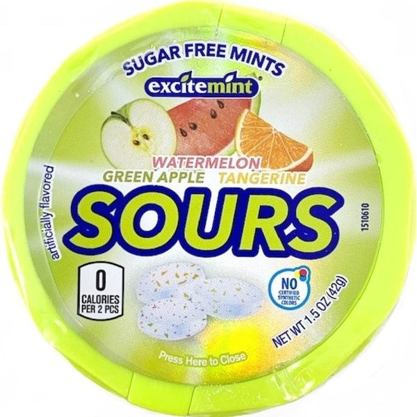 Excitemint Sugar Free Yellow Sour Mints