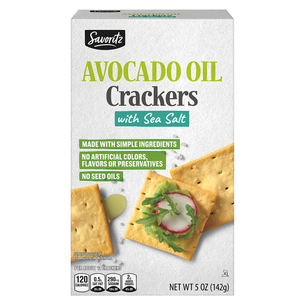 Savoritz Avocado Oil Sea Salt Crackers