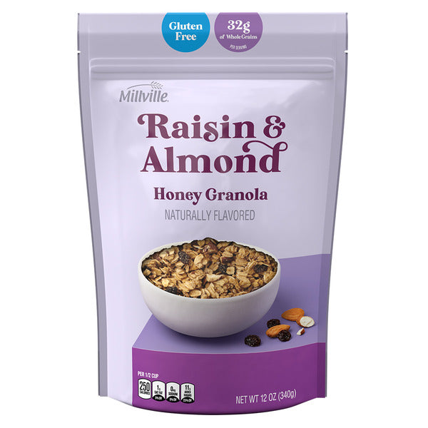 Millville Gluten Free Raisin & Almond Honey Flavored Granola