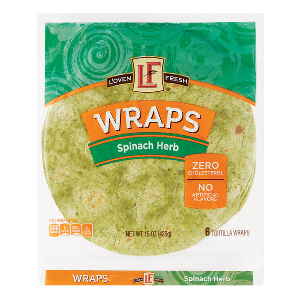 L'oven Fresh Spinach Herb Wraps